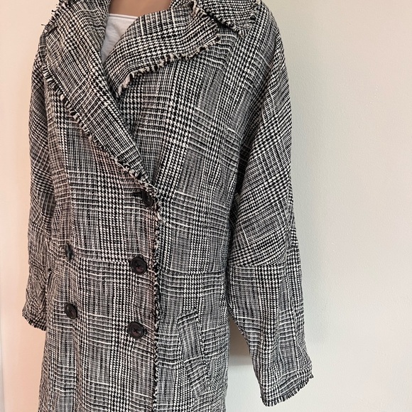 FREE PEOPLE oversized plaid trench/jacket - Picture 1 of 16